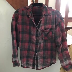 Brandy Melville distressed flannel